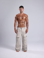 Men Cemented 10-Pockets Denim