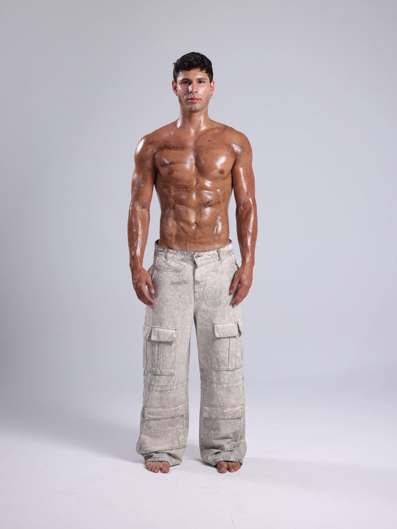 Men Cemented 10-Pockets Denim