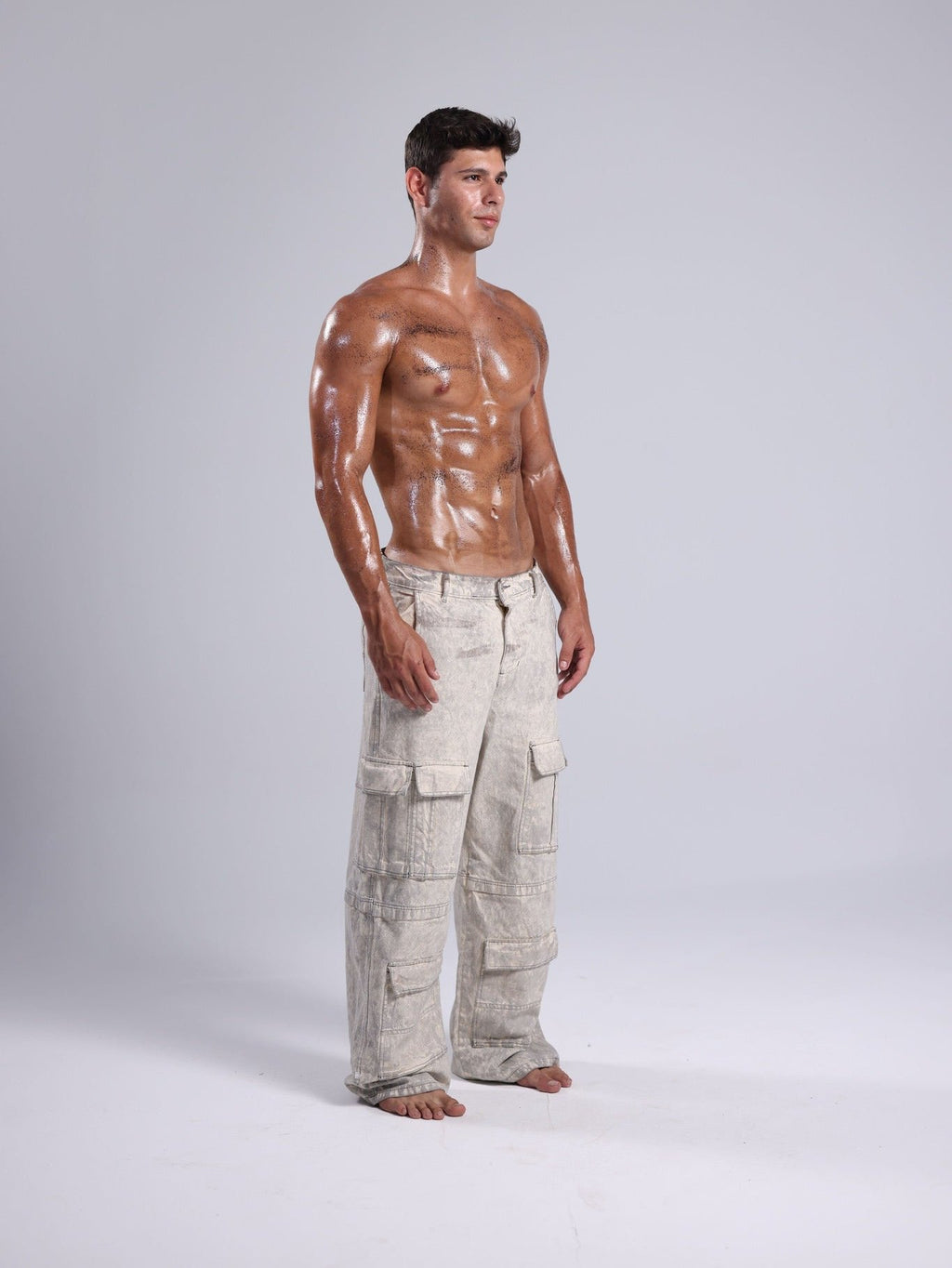 Men Cemented 10-Pockets Denim