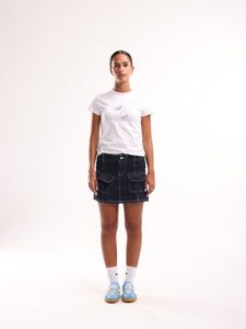 Denim Cargo Skirt