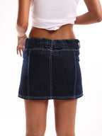 Denim Cargo Skirt