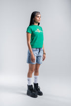 Light Blue Denim Bermuda Shorts