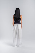 Women Crinkle Trousers in White