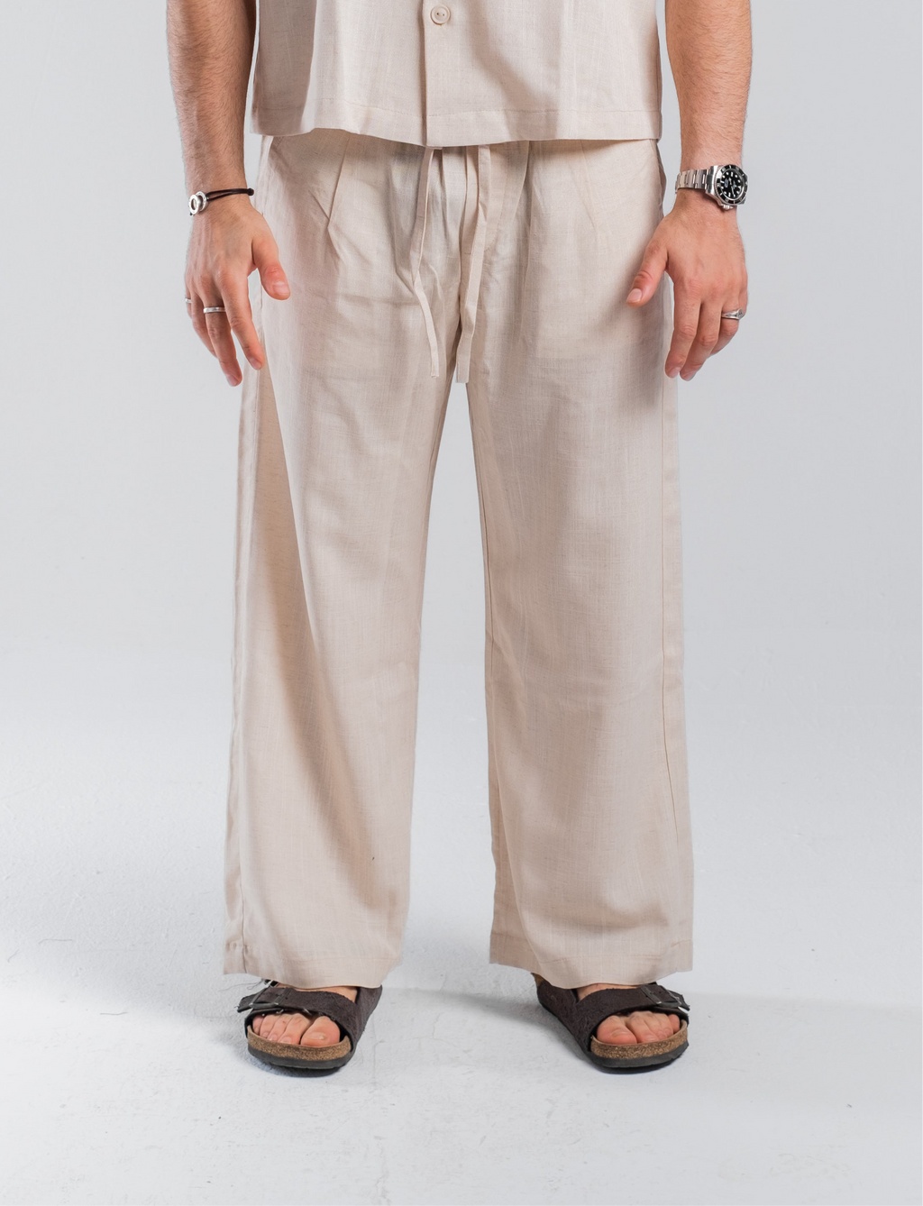 Cream Linen Pants