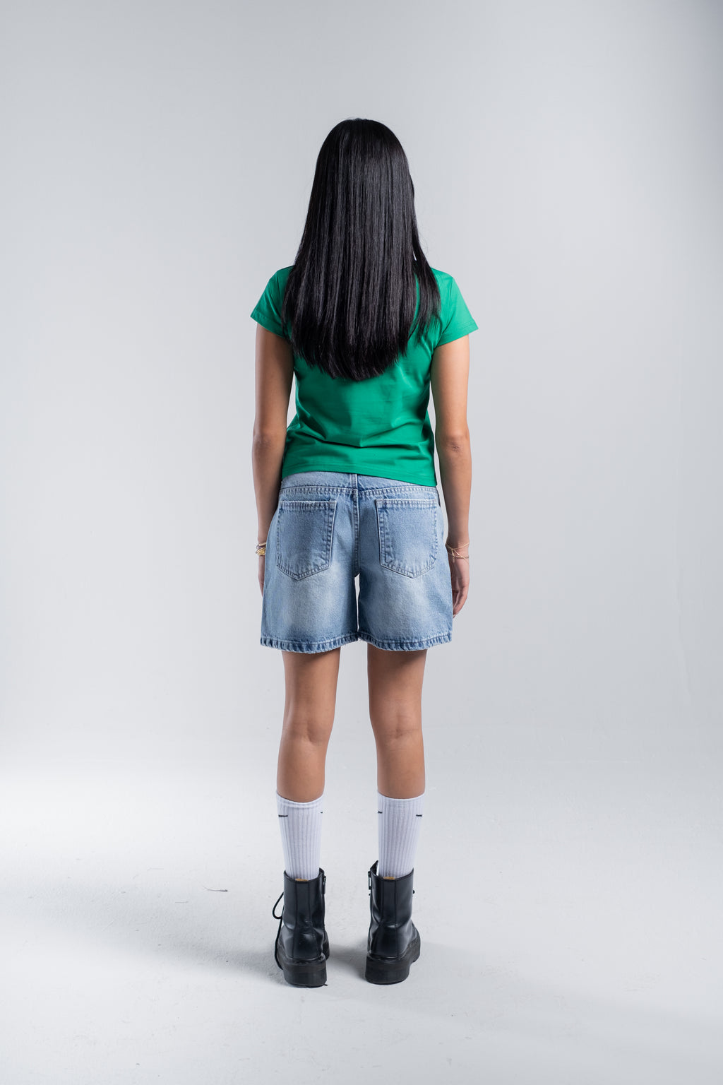Light Blue Denim Bermuda Shorts