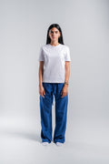 Women Crinkle Trousers in Blue