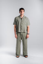 Olive Linen Pants