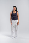 Women Crinkle Trousers in White
