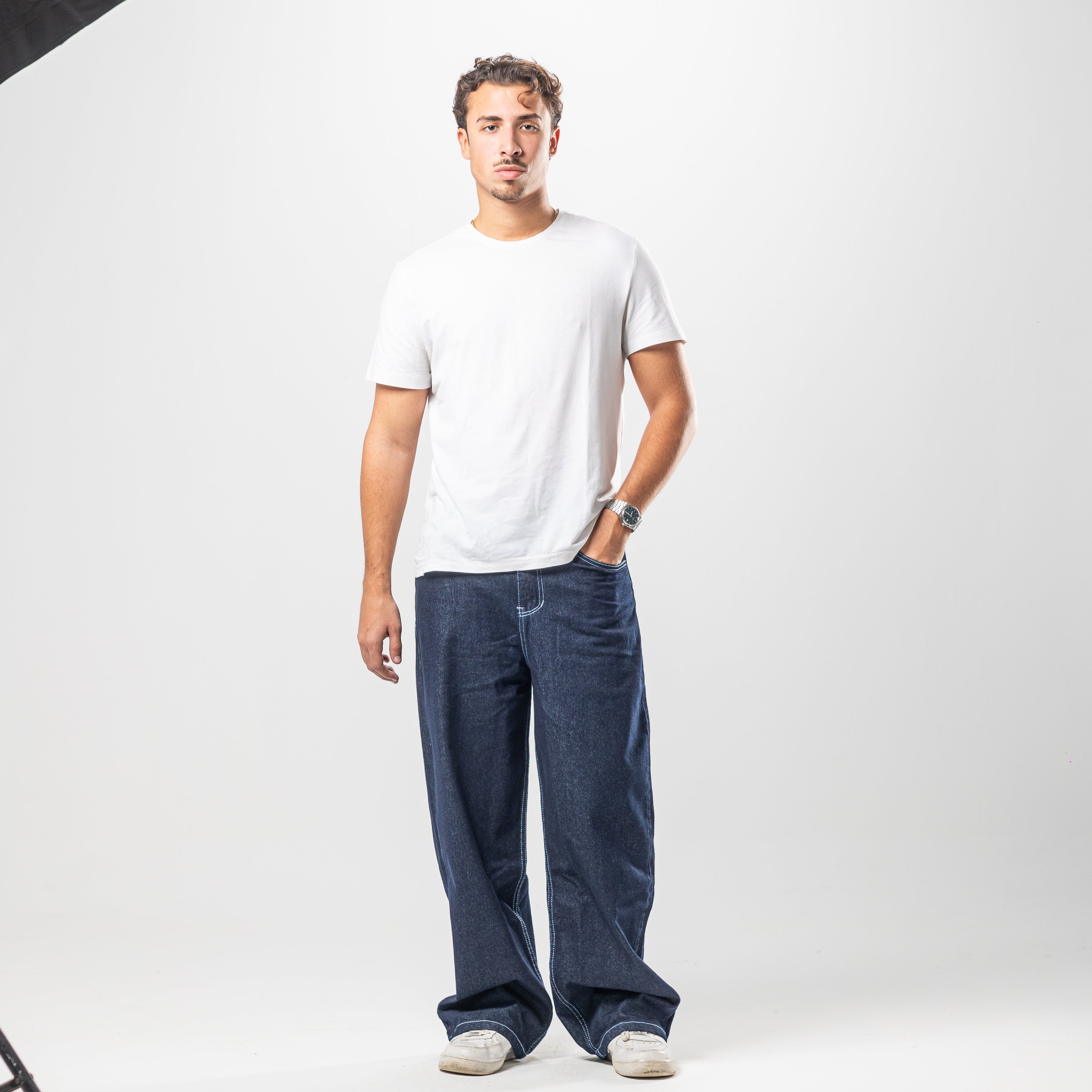 Men Baggy Jeans - Raw Denim