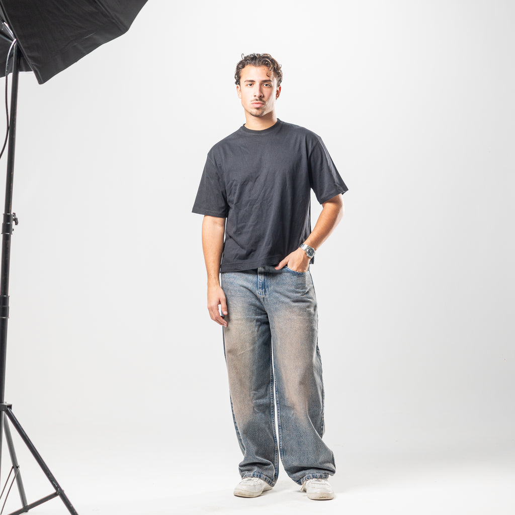 Men Baggy Jeans - Stone Wash