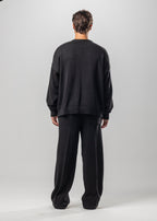 Black Juvenile Logo Knit Sweater
