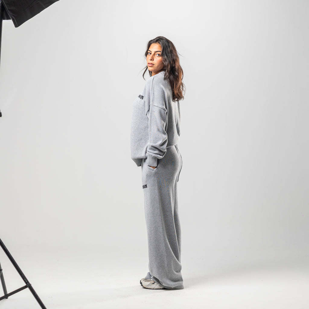 Grey Juvenile Logo Knit Sweater