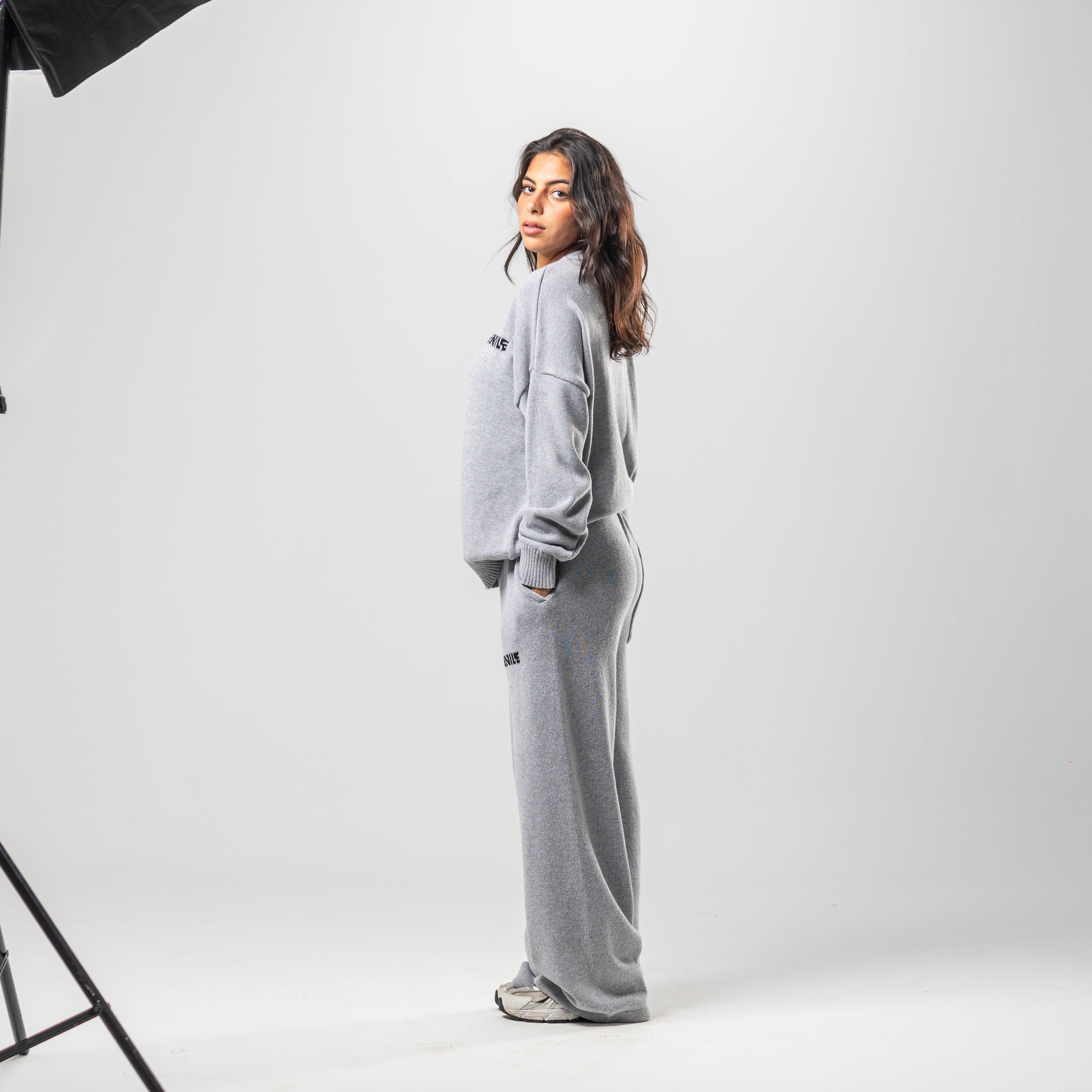 Grey Juvenile Logo Knit Sweater