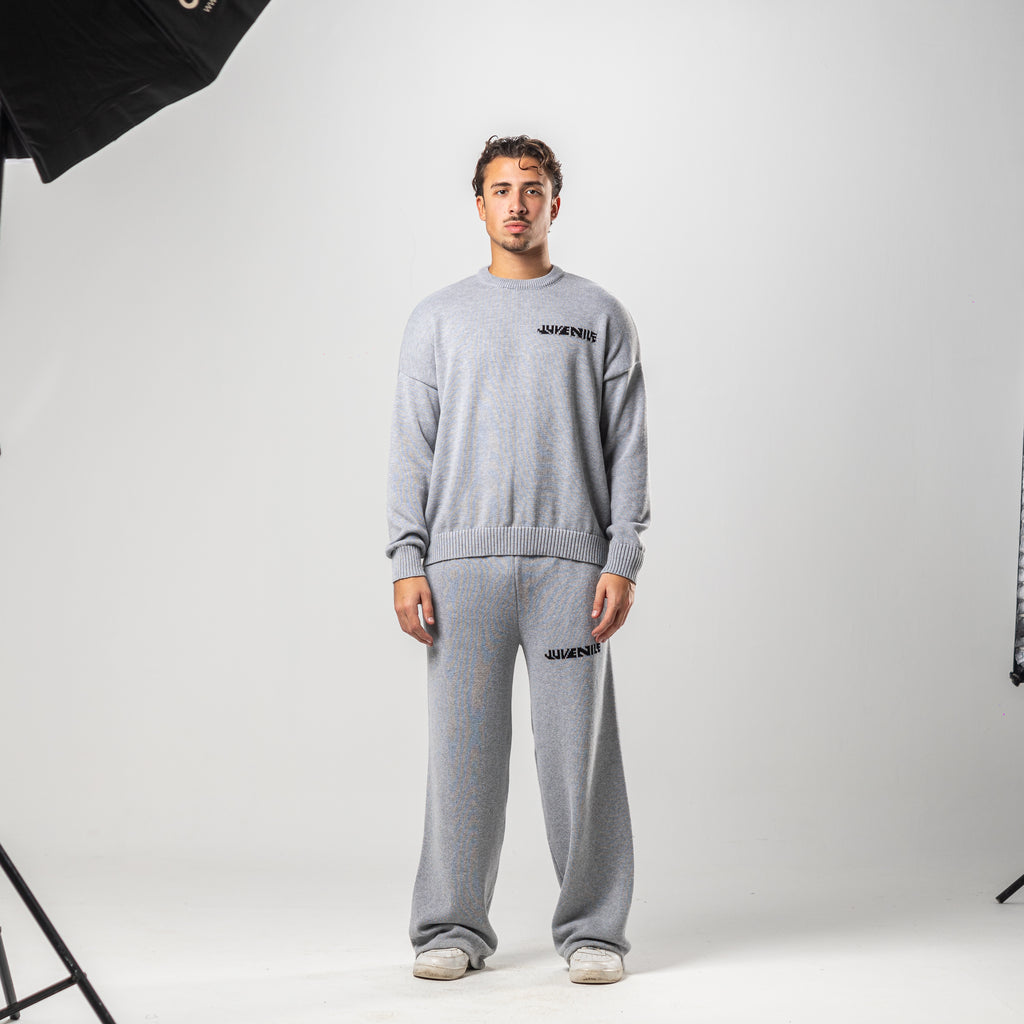 Grey Juvenile Logo Knit Sweater