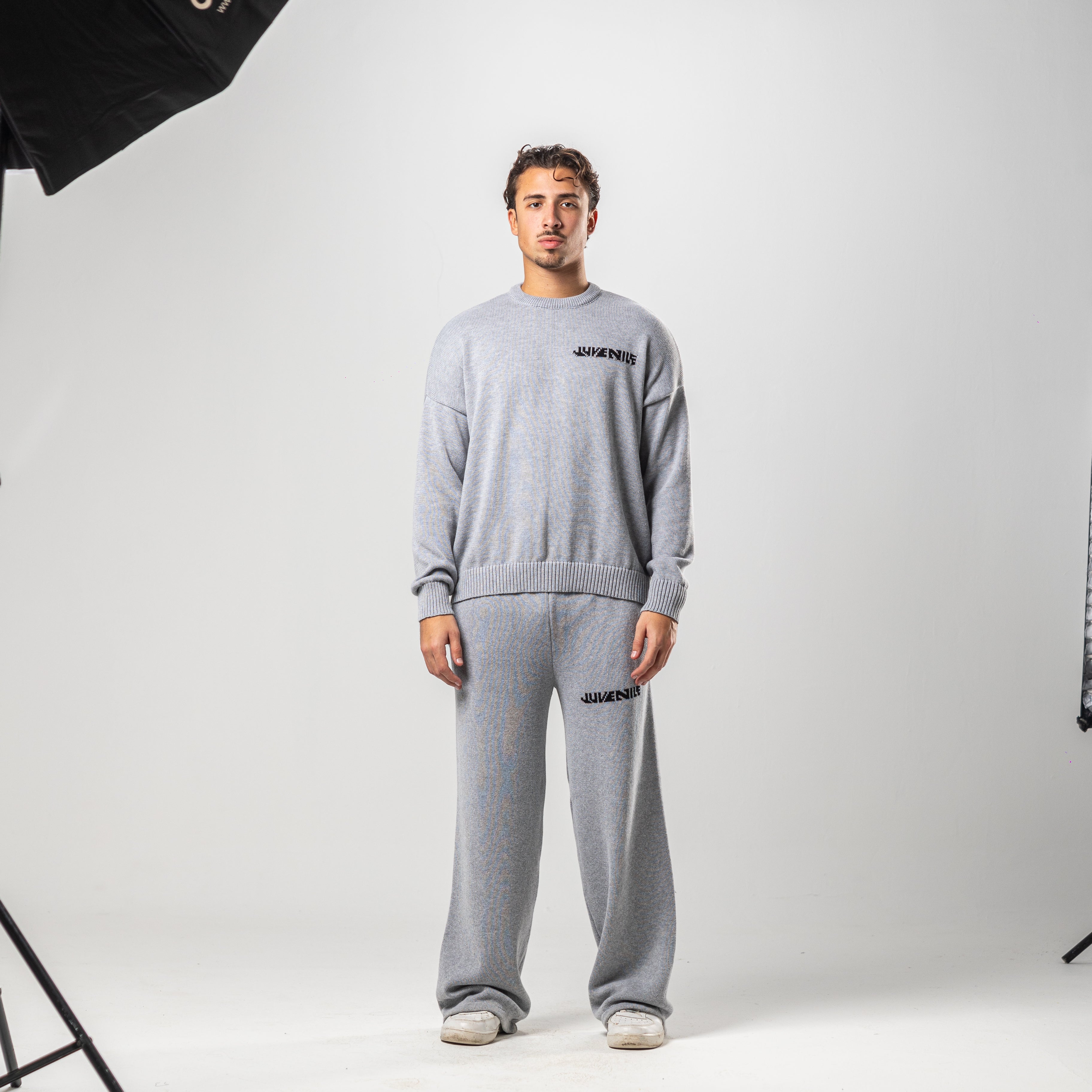 Grey Juvenile Logo Knit Sweater