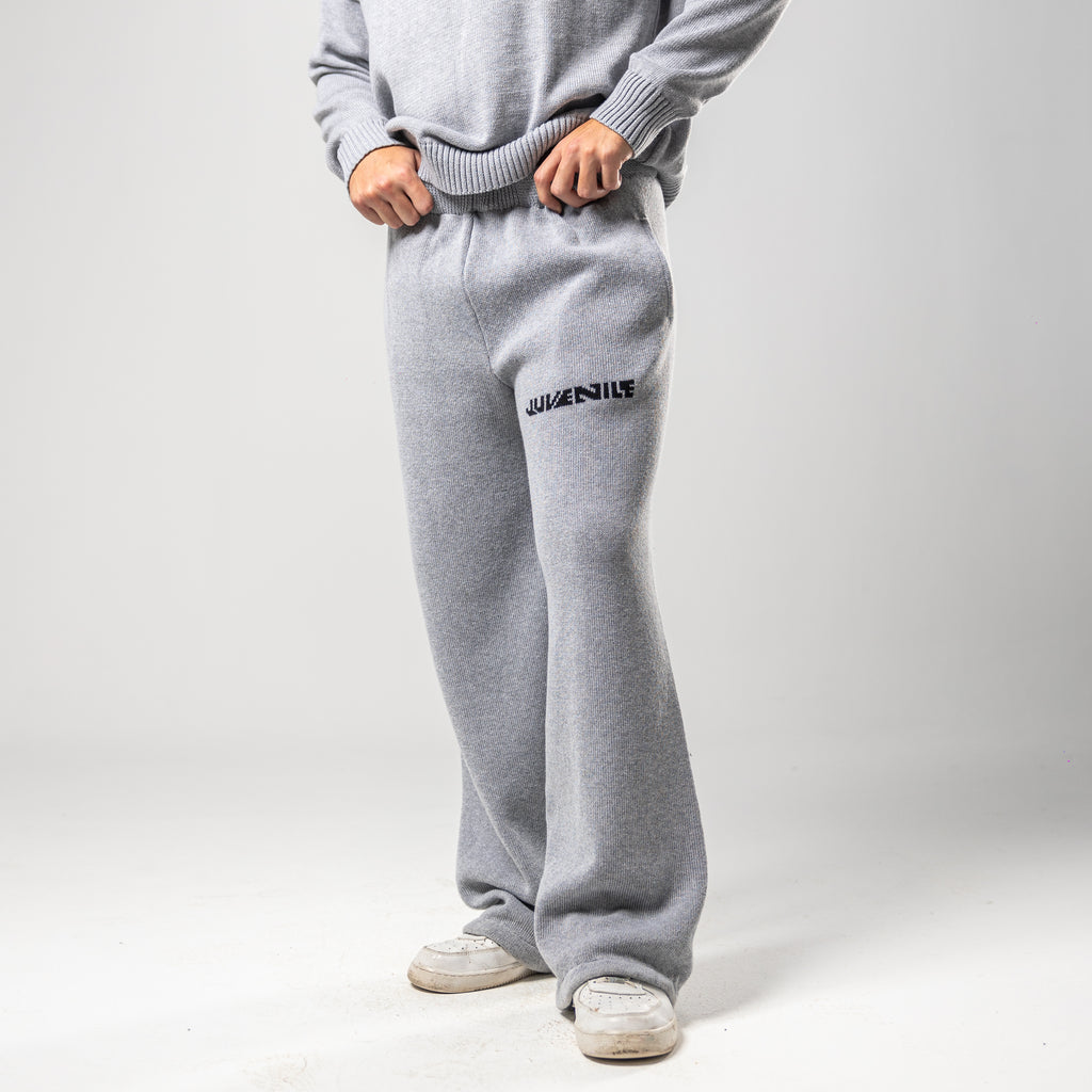 Grey Knitted Sweatpants