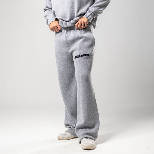 Grey Knitted Sweatpants