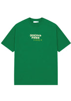 "(EX)tra Free Summer" Solid Green Graphic T-shirt