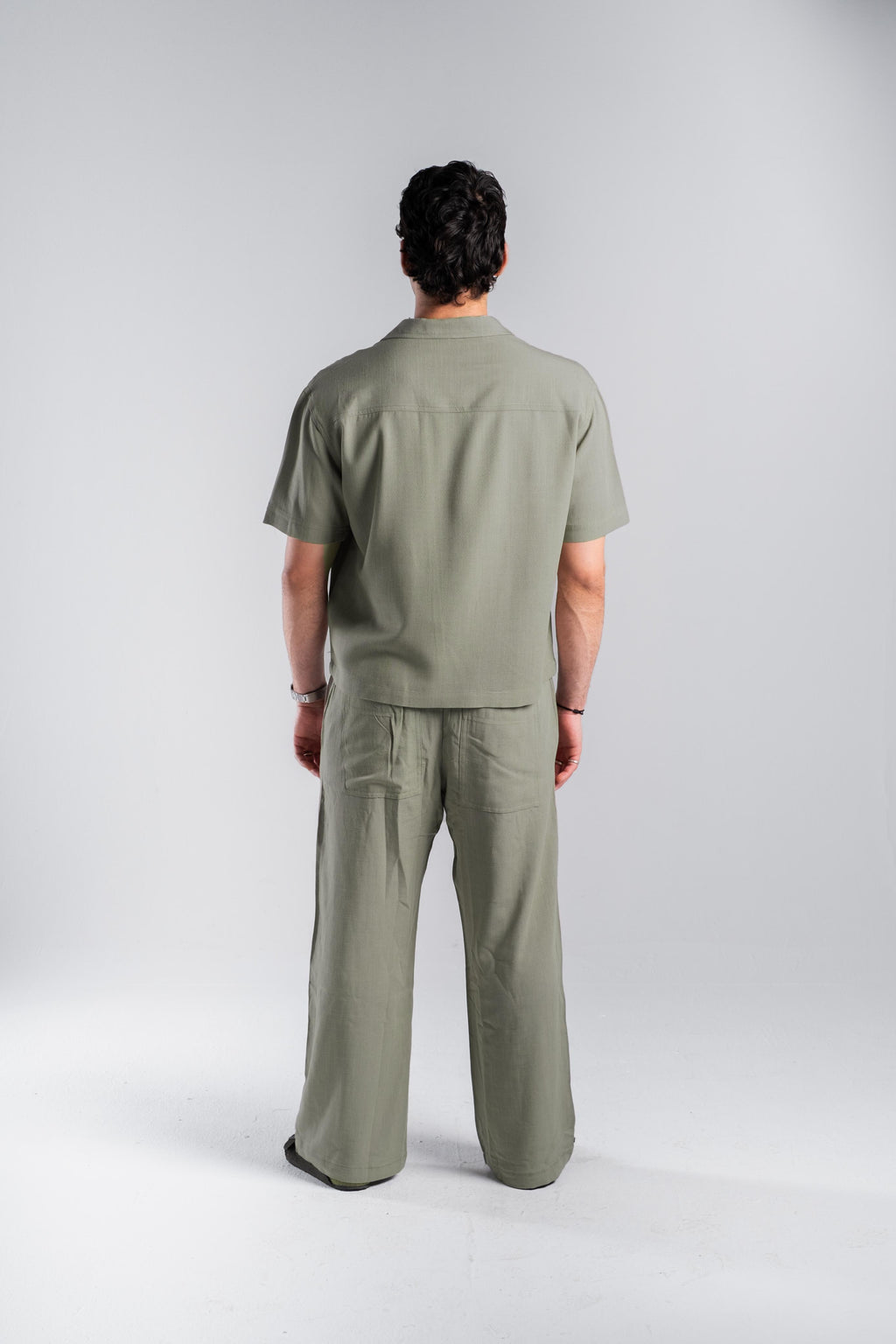 Olive Linen Pants