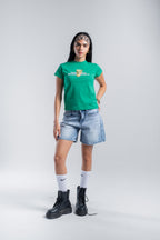 Light Blue Denim Bermuda Shorts