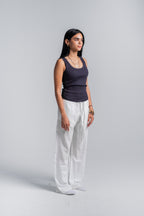 Women Crinkle Trousers in White