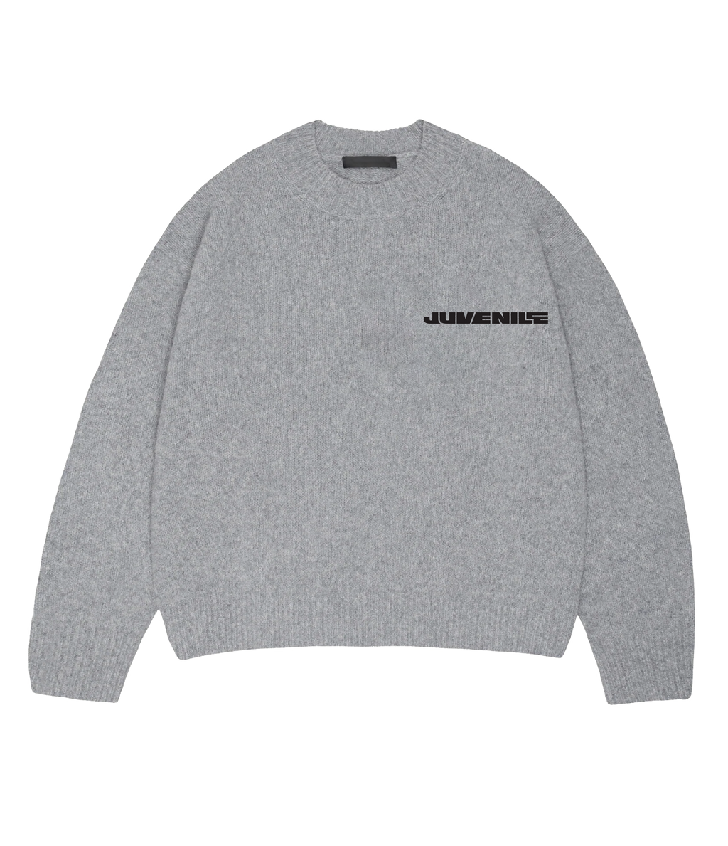 Grey Juvenile Logo Knit Sweater