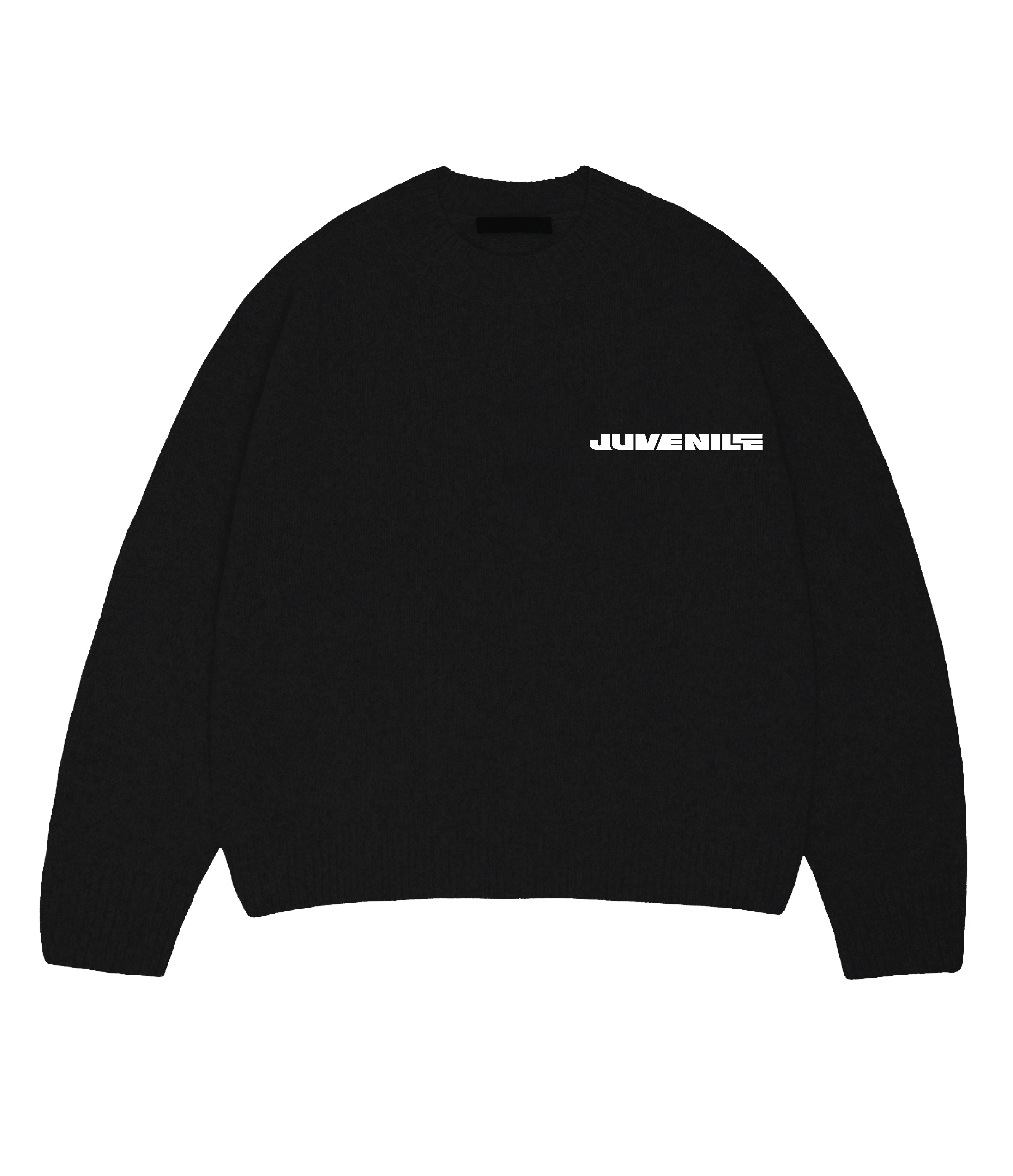 Black Juvenile Logo Knit Sweater