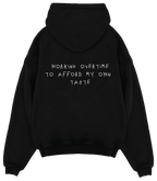 "Working Overtime" Hoodie in Black