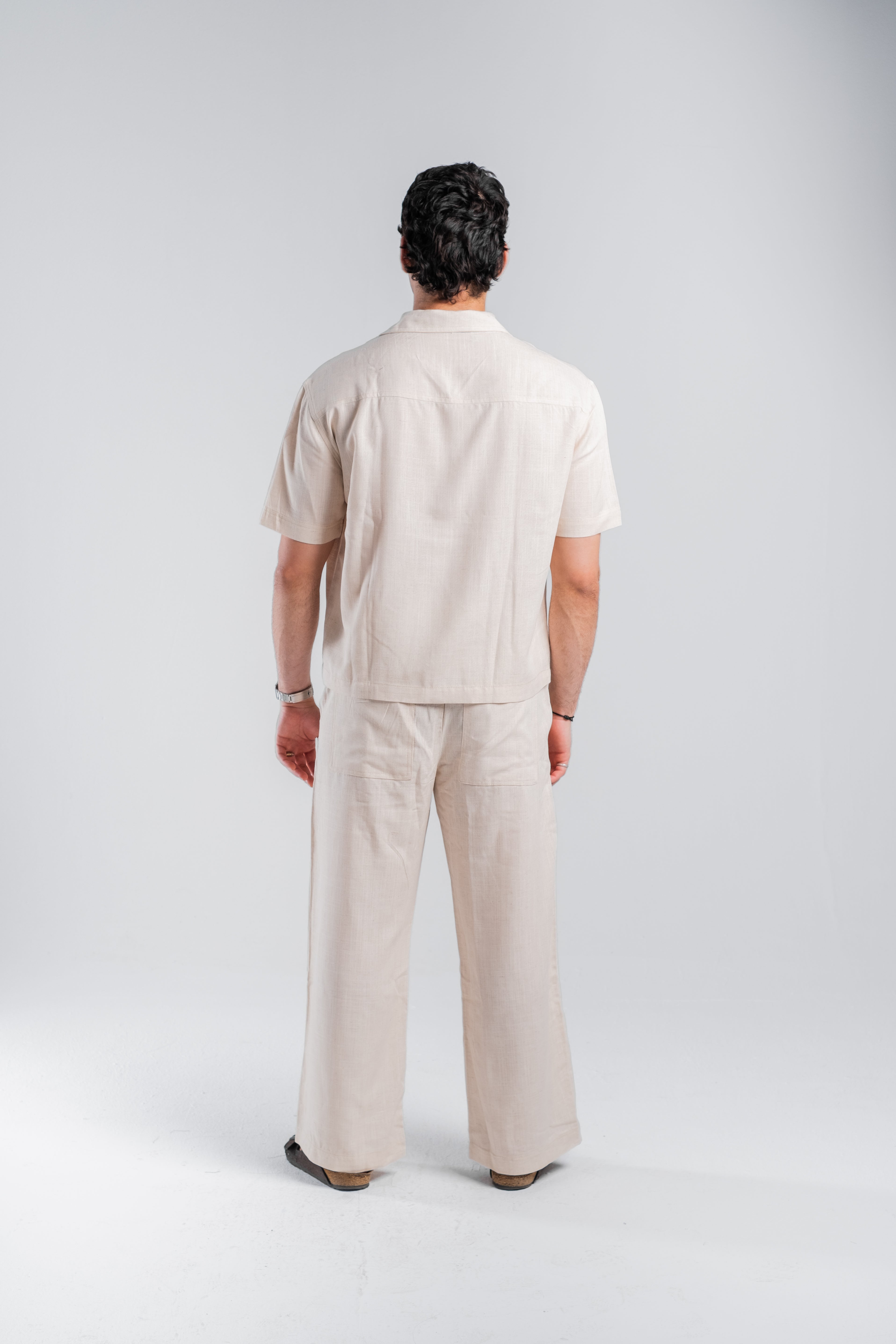 Cream Linen Boxy Shirt