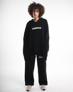 Black Knit Hoodie