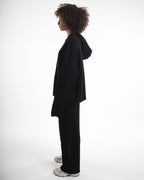 Black Knit Hoodie