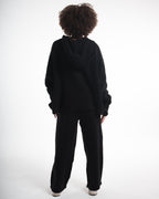 Black Knit Hoodie