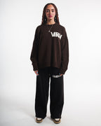 Brown VRV Logo Knit Sweater