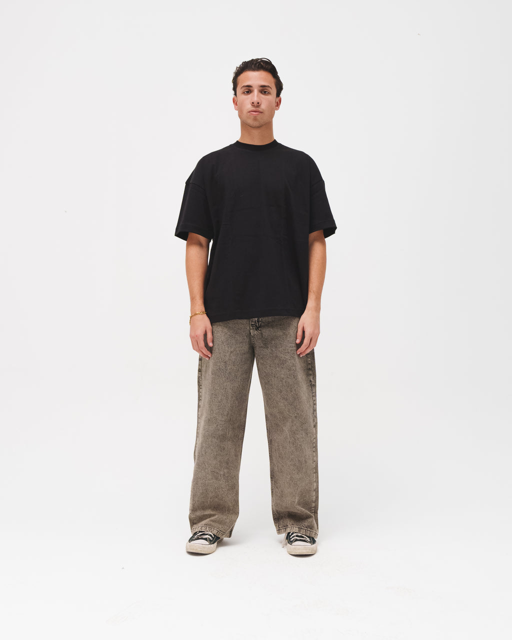 Men Baggy Jeans - Dusty Grey