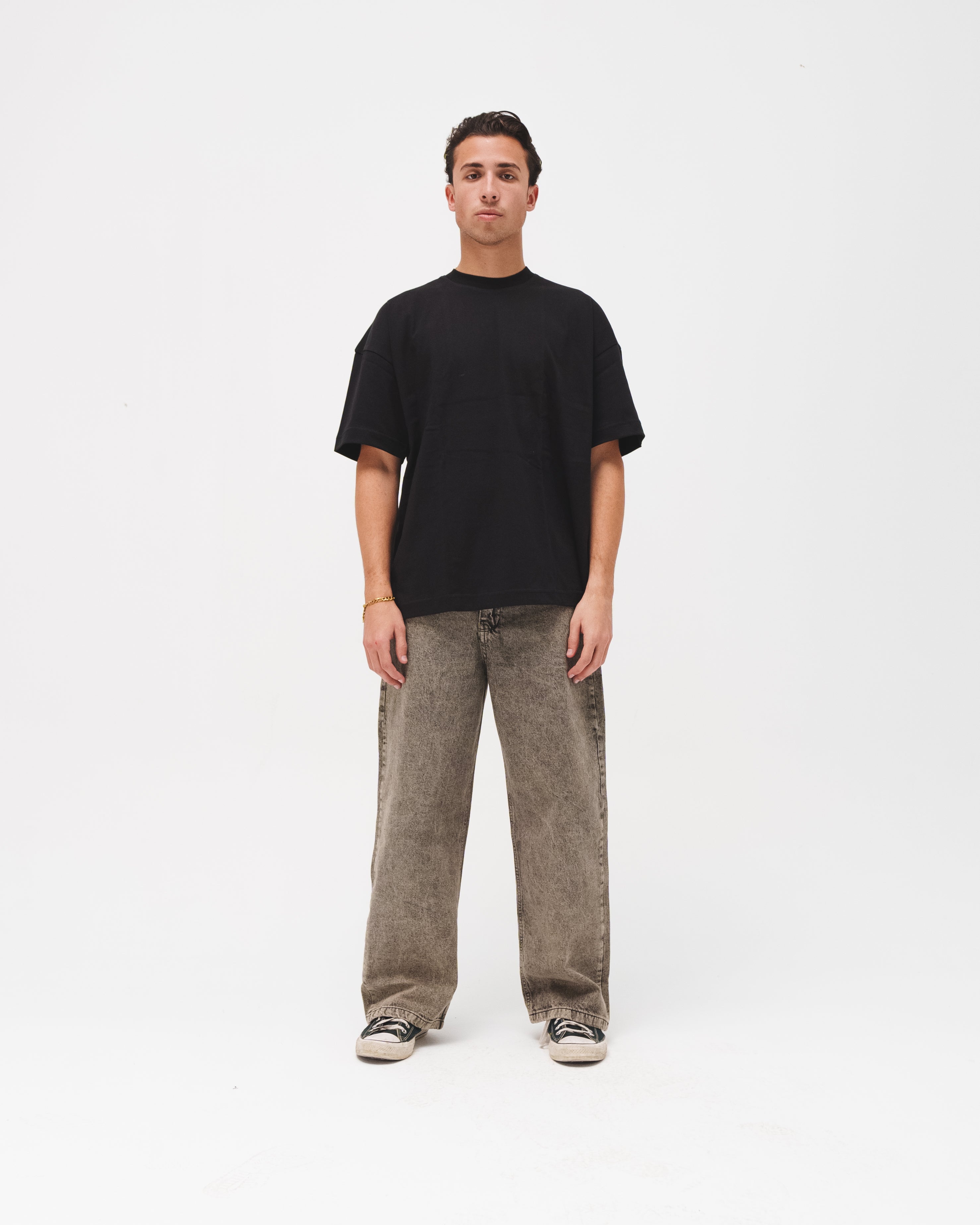 Men Baggy Jeans - Dusty Grey