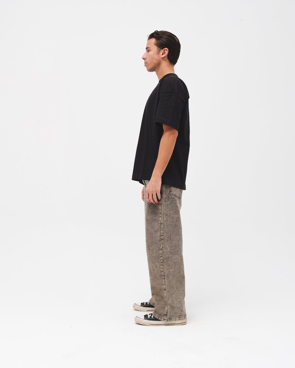 Men Baggy Jeans - Dusty Grey