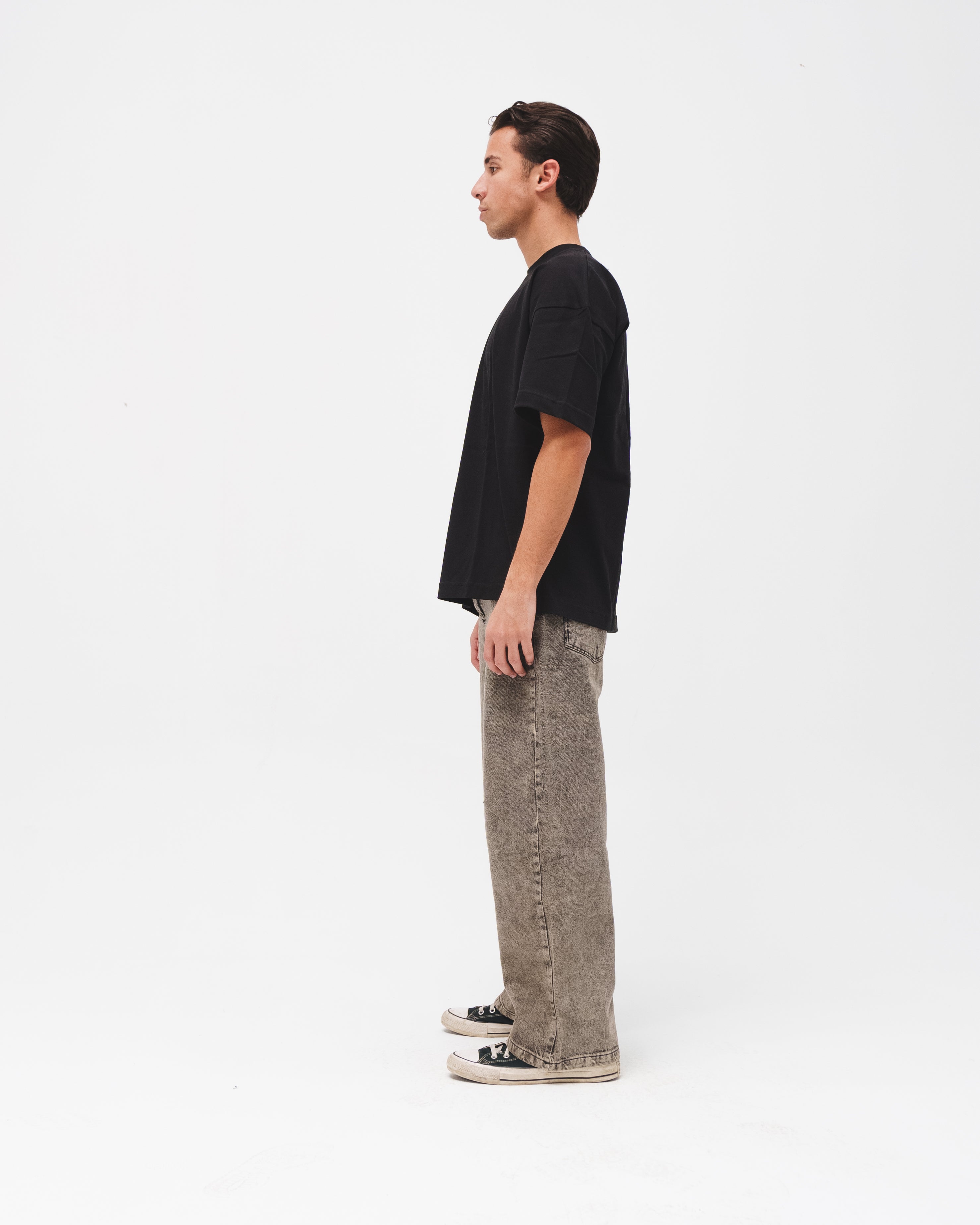 Men Baggy Jeans - Dusty Grey
