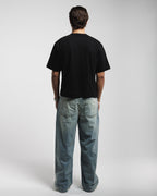 Men Baggy Jeans - Faded Vintage