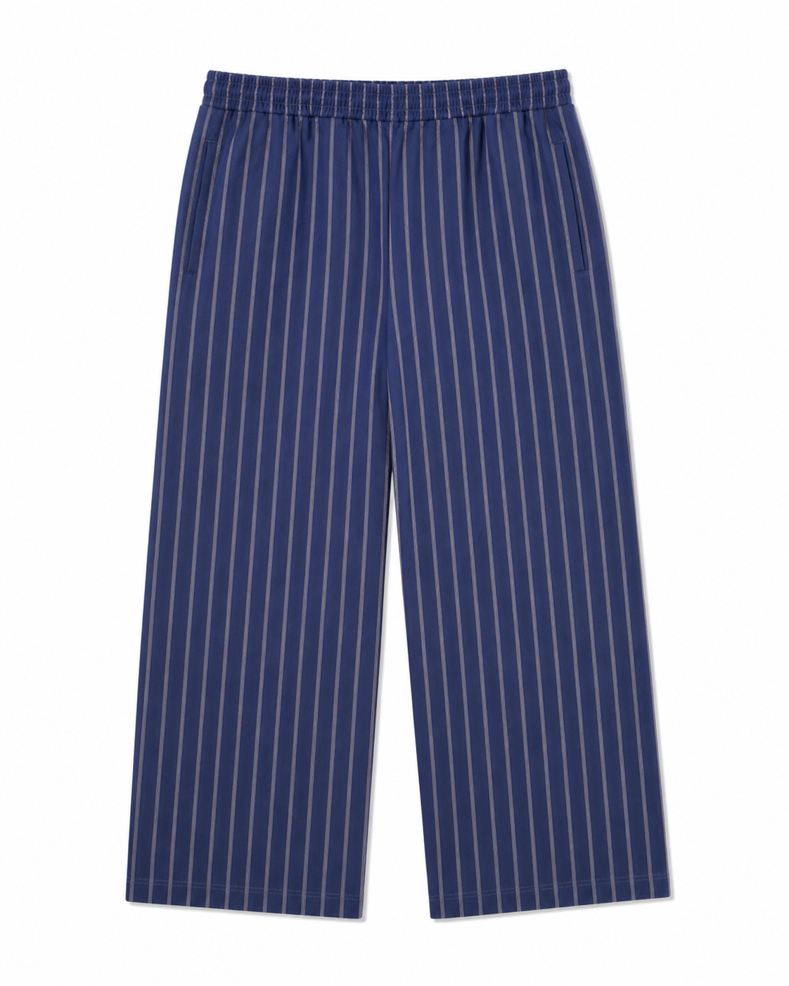 Indigo Tide Striped Poplin Pants
