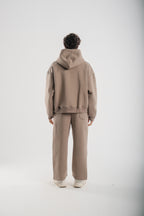 Pale Olive JVENL zipped hoodie