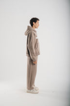 Pale Olive JVENL zipped hoodie