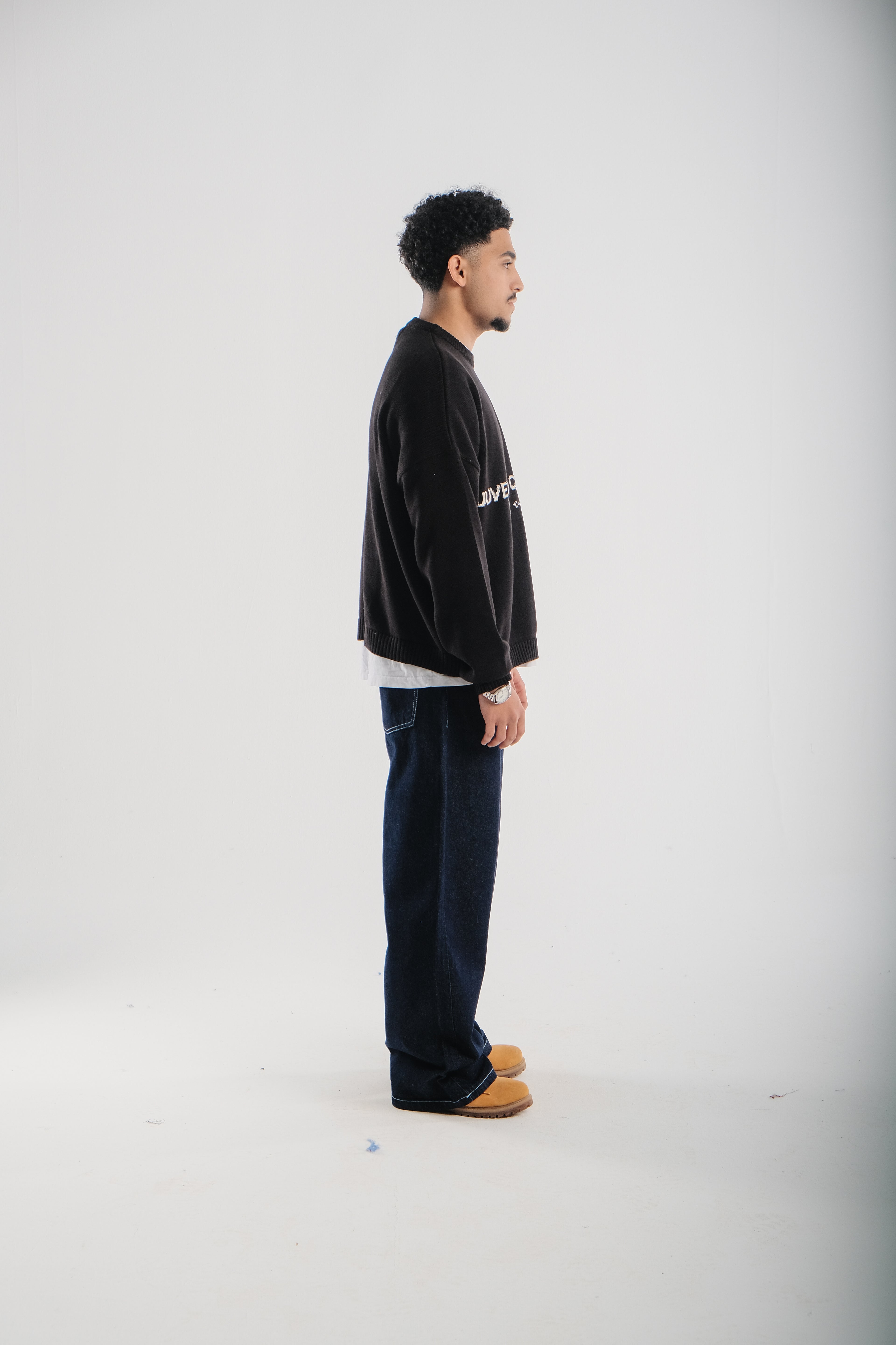 JET BLACK KNIT SWEATER
