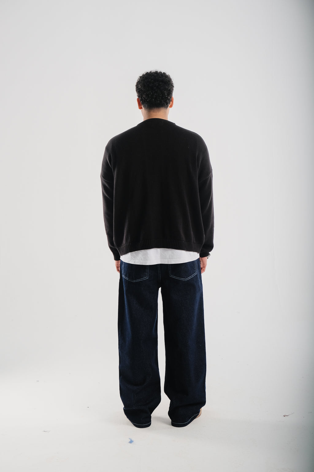 JET BLACK KNIT SWEATER