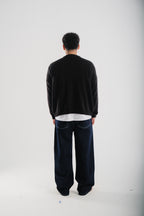 JET BLACK KNIT SWEATER