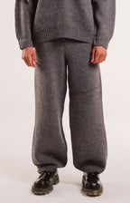 Heavy Knit Stacks in Latte Grain