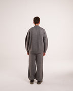 Heavy Knit Polo in Latte Grain