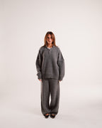 Heavy Knit Stacks in Latte Grain