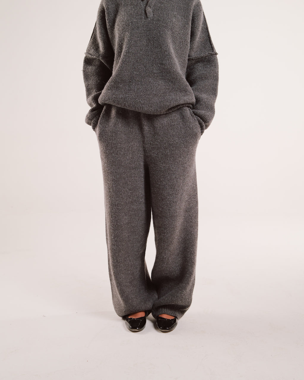 Heavy Knit Stacks in Latte Grain