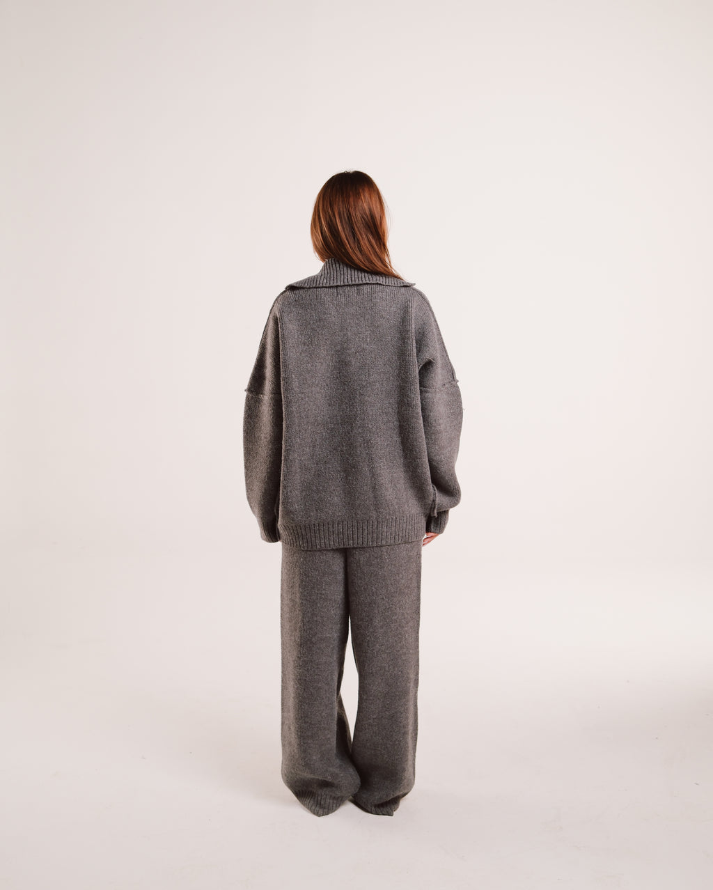 Heavy Knit Polo in Latte Grain