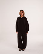 Heavy Knit Polo in Night